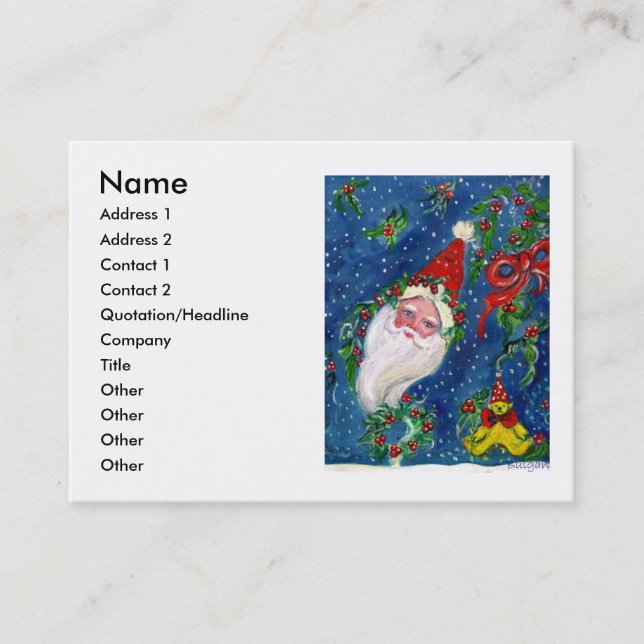 CHRISTMAS NIGHT / SANTA CLAUS BUSINESS CARD (Front)