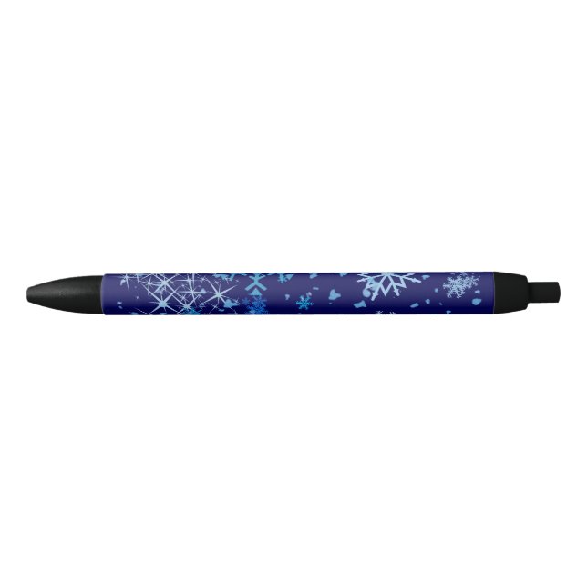 Christmas Night Snowfall Black Ink Pen (Front)
