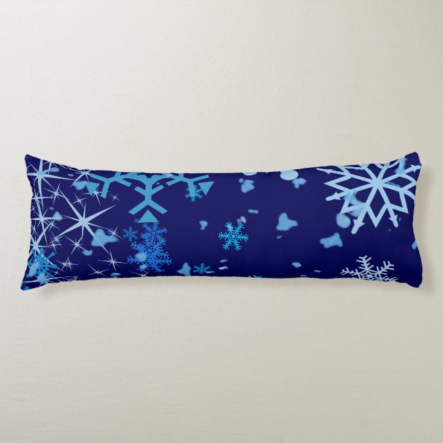 Christmas Night Snowfall Body Cushion (Front)
