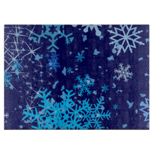 Christmas Night Snowfall Cutting Board