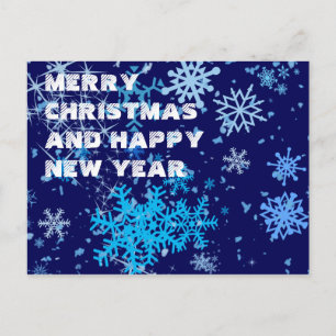Christmas Night Snowfall Holiday Postcard