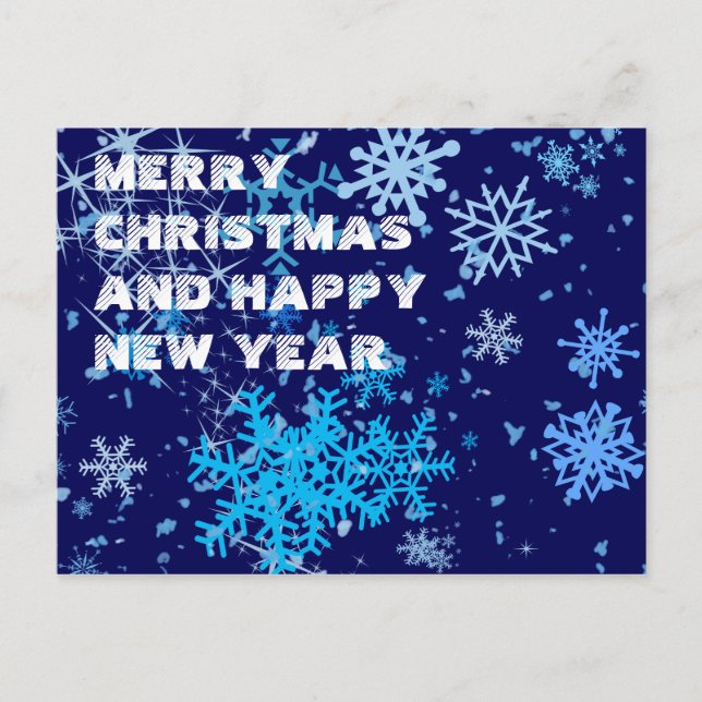 Christmas Night Snowfall Holiday Postcard (Front)