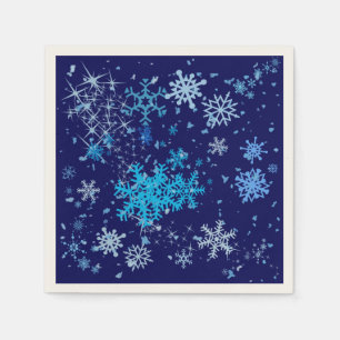 Christmas Night Snowfall Napkin