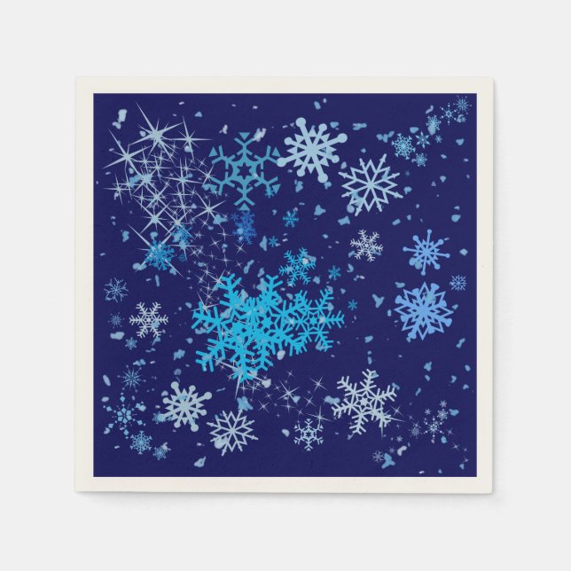 Christmas Night Snowfall Napkin (Front)