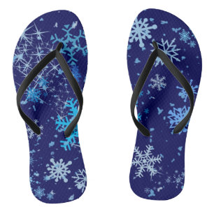 Christmas Night Snowfall Thongs