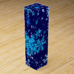 Christmas Night Snowfall Wine Gift Box<br><div class="desc">Deep blue Christmas night and heavy snowfall. Beautiful snowflakes large and small. Merry Christmas and Happy New Year! Let your best wishes come true! Let the health,  love,  and prosperity be with you! Another set of square aspect ratio products and souvenirs.</div>