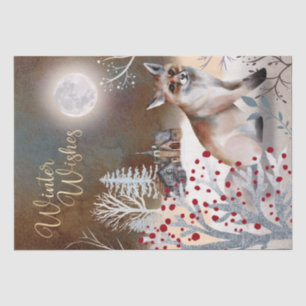 Christmas Nights Winter Fox Tissue Paper