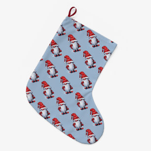 Christmas Nisse Gnome Gonk Holding A Mulled Wine Large Christmas Stocking