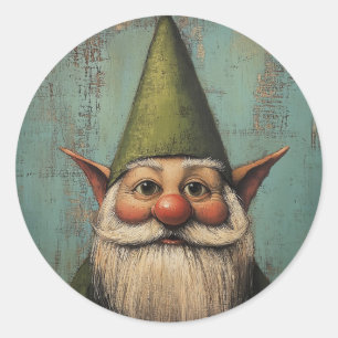Christmas Nisse - Traditional Nordic Holiday Art Classic Round Sticker