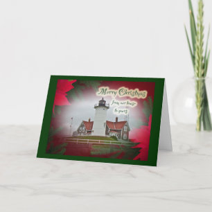 Christmas Nobska Point Lighthouse Holiday Card