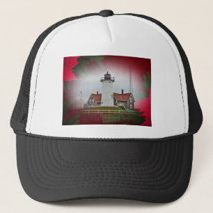 Christmas Nobska Point Lighthouse Trucker Hat