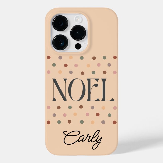 Christmas NOEL Boho Beige Case-Mate iPhone Case (Back)
