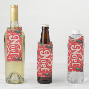 Christmas Noel Red & Green Bottle Tag