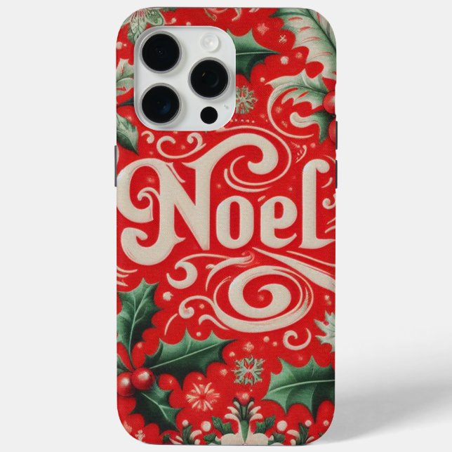 Christmas Noel Red & Green  Case-Mate iPhone Case (Back)