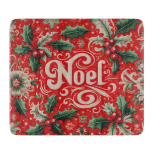 Christmas Noel Red & Green  Cutting Board