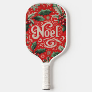 Christmas Noel Red & Green Pickleball Paddle