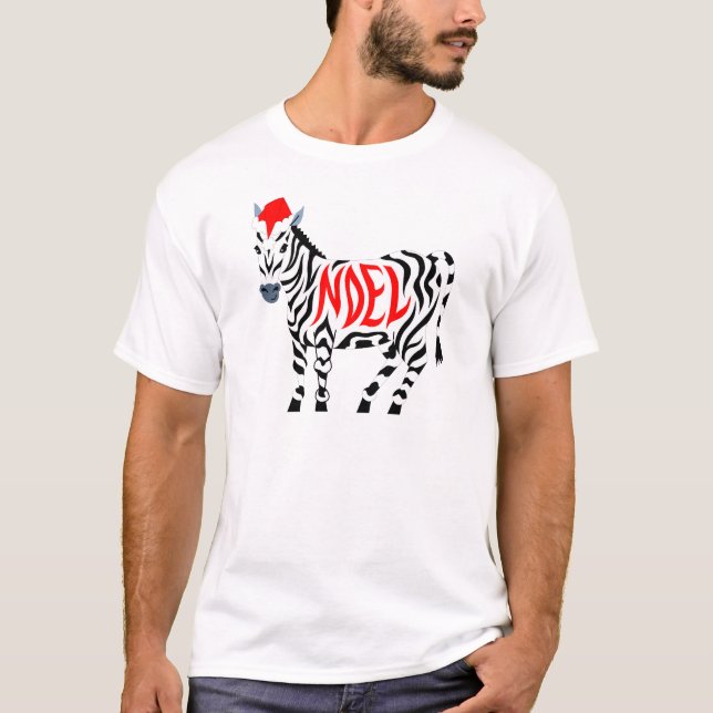 Christmas Noel Zebra T-Shirt (Front)