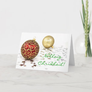 Christmas Nollaig Chridheil I Holiday Card