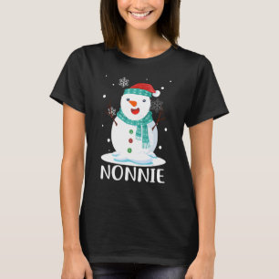 Christmas Nonnie Snowman Santa Matching Family T-Shirt