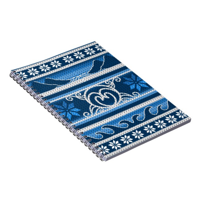 Christmas Nordic Blue Notebook (Right Side)