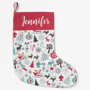 Christmas Nordic Pattern Small Christmas Stocking
