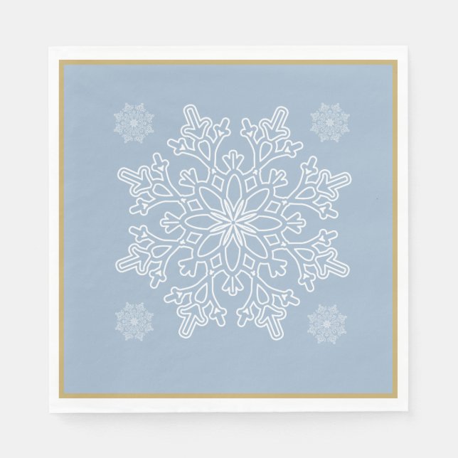 Christmas Nordic Snowflake Paper Napkins (Front)