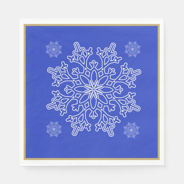 Christmas Nordic Snowflake Paper Napkins (Front)