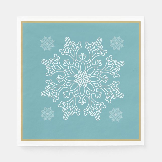 Christmas Nordic Snowflake Paper Napkins (Front)