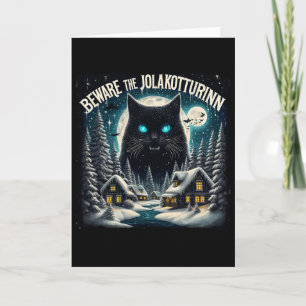 Christmas Norse Beware The Jolakotturinn Yule Cat Card
