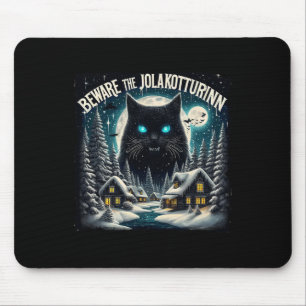 Christmas Norse Beware The Jolakotturinn Yule Cat Mouse Pad