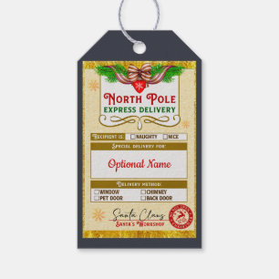 Christmas North Pole Express Nice list approved Gift Tags
