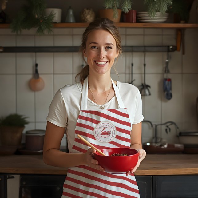 Christmas North Pole Express Train Personalised Apron (Christmas North Pole Express Train Personalized Apron)