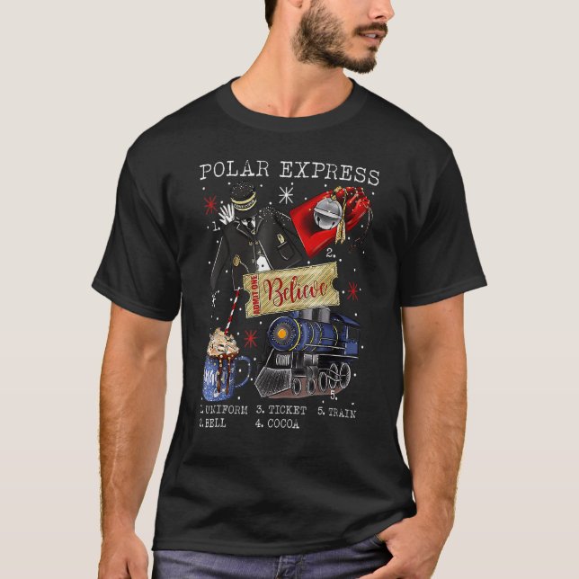 Christmas North Pole Polar Express All Abroad Xmas T-Shirt (Front)