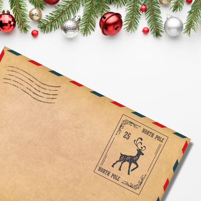 Christmas North Pole Reindeer Festive Rubber Stamp (Creator Uploaded)