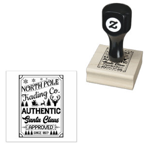 Christmas North Pole Trading Company Rubber Stamp