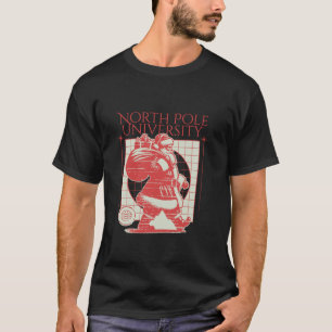 Christmas North Pole University Retro Santa Colleg T-Shirt