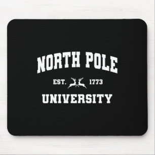 Christmas North Pole University Santa Workshop Elv Mouse Pad