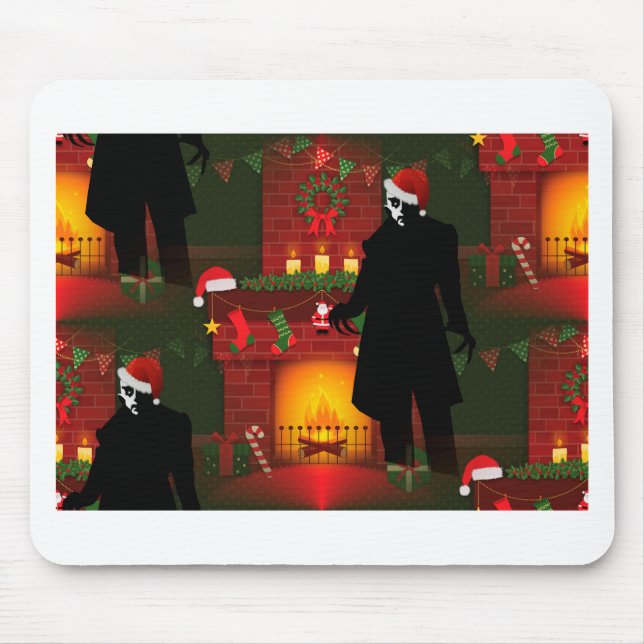 christmas nosferatu mouse pad (Front)