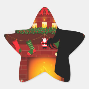christmas nosferatu star sticker