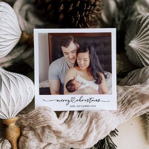 Christmas Nostalgia Instant Photo Look Holiday Card