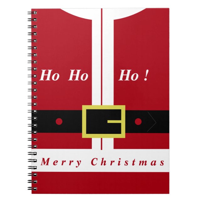 Christmas Notebook Gift Santa Claus Fun (Front)