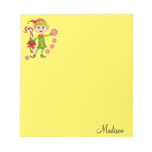 Christmas Notepad Elf Peppermint