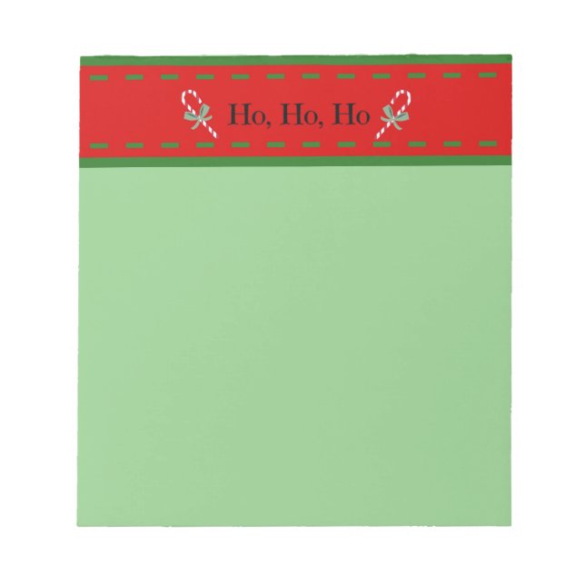 Christmas notepad in festive holiday colours (Front)