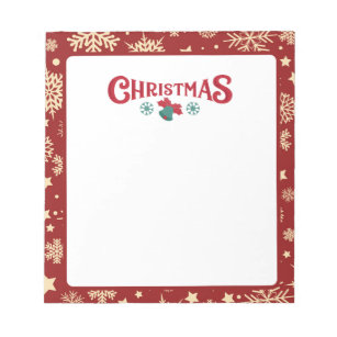 Christmas notepad paper