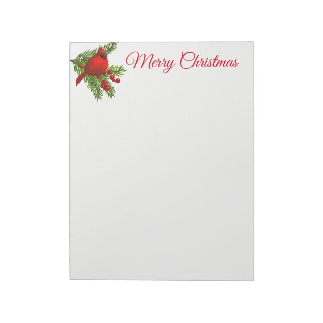 Christmas Notepad-Red Cardinal Notepad (Rotated)