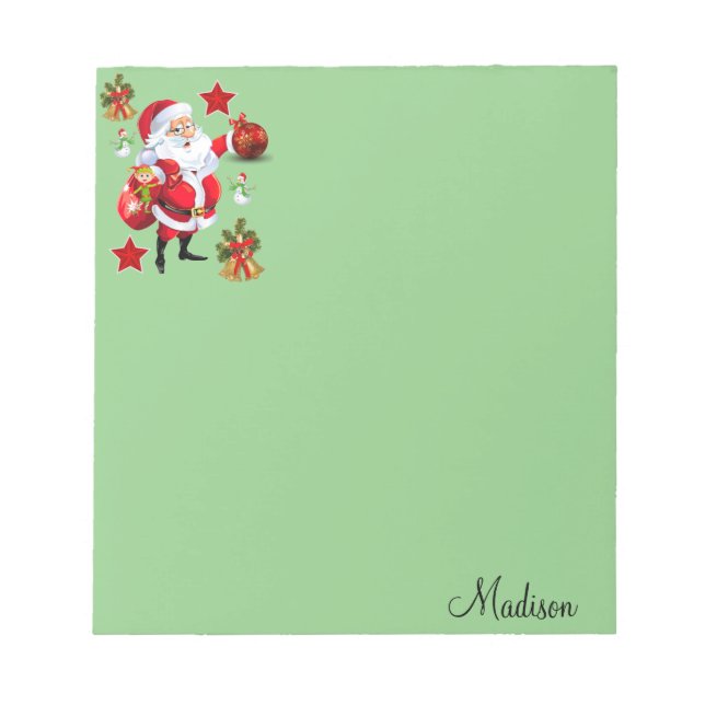 Christmas Notepad Santa (Front)