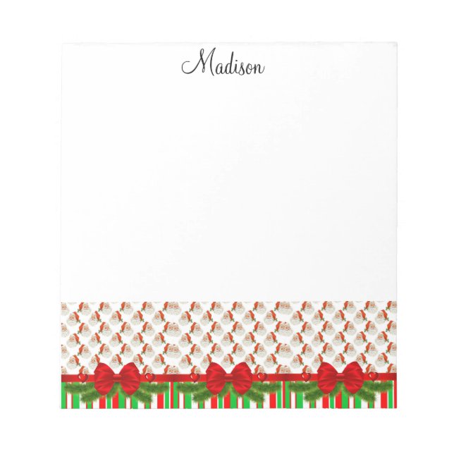 Christmas Notepad Santa (Front)