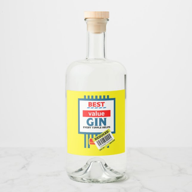 Christmas Novelty Gin Label (Front)