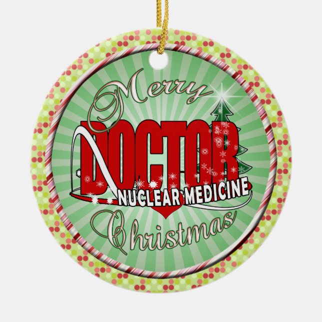 CHRISTMAS NUCLEAR MEDICINE CERAMIC TREE DECORATION (Front)