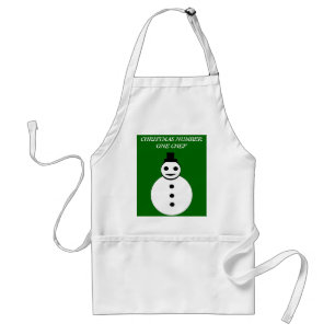 Christmas Number One Chef Snowman Custom Standard Apron